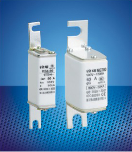 Bolt connected square pipe type fast-acting fuse links for semiconductor protection D0167 